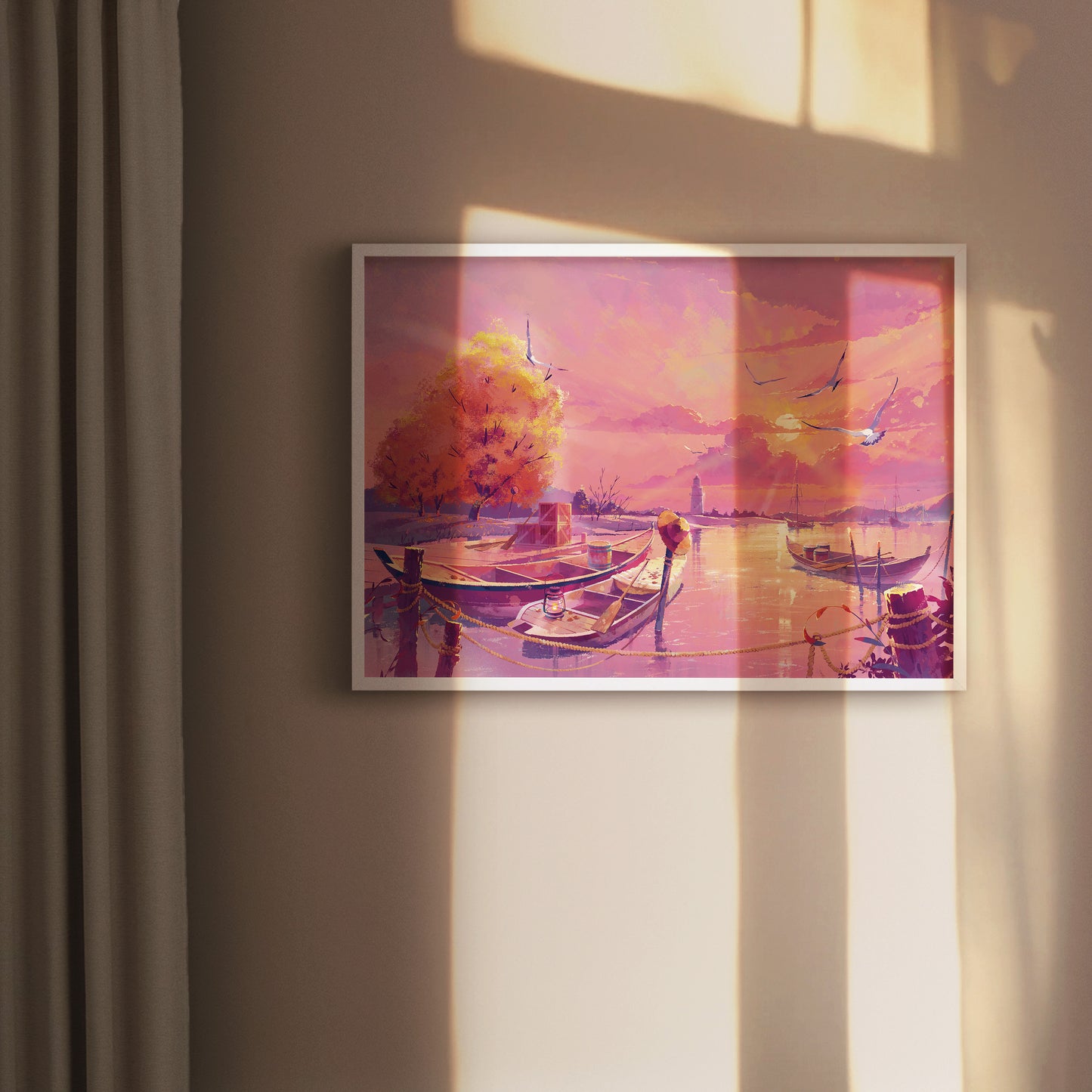 [Jigsaw Puzzle]500-Piece Autumn WatercolorPuzzle 'Time Wharf ' - Seasonal Coffee Table Art for Gifts" - 95BOX TOY