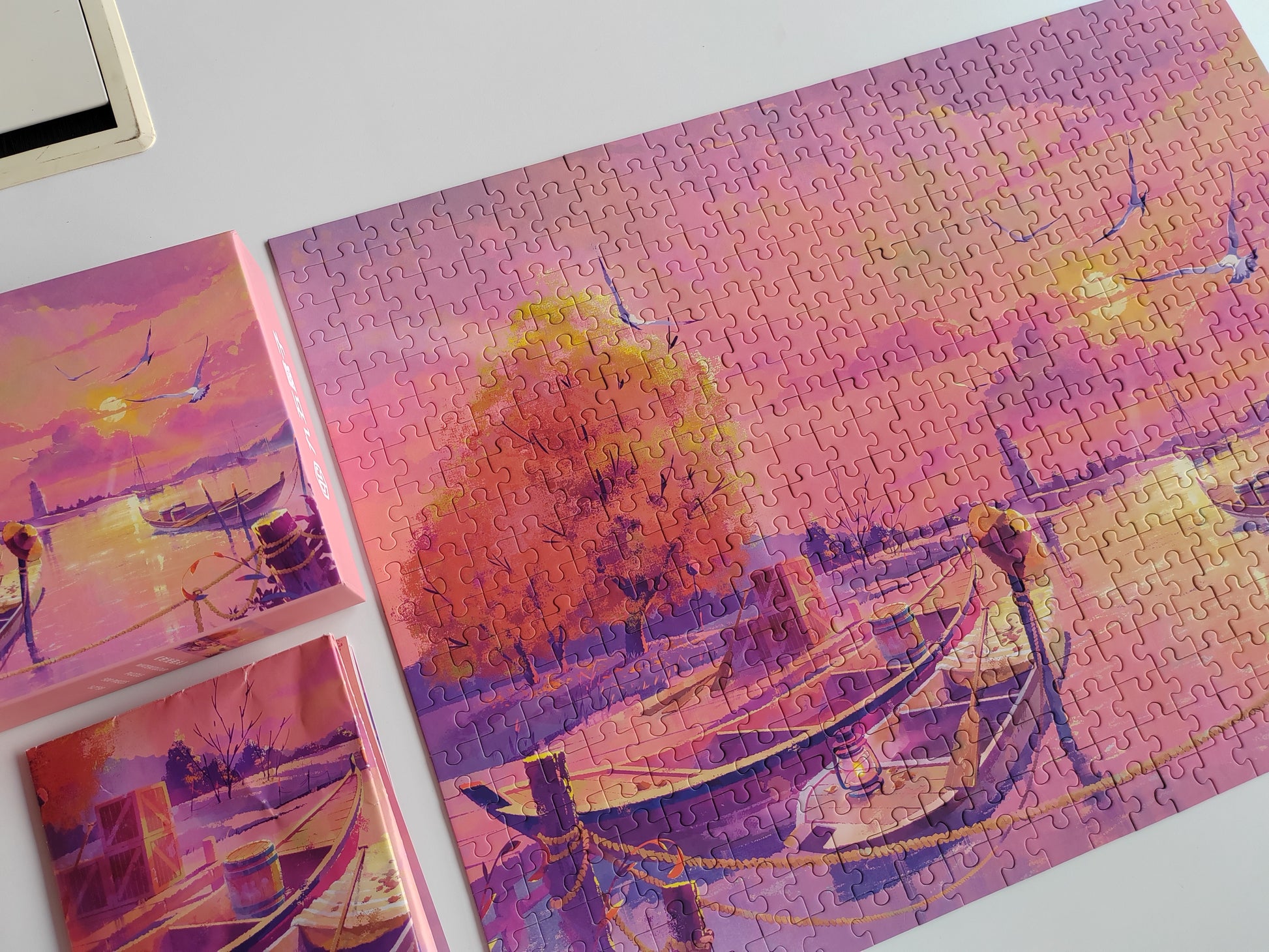 [Jigsaw Puzzle]500-Piece Autumn WatercolorPuzzle 'Time Wharf ' - Seasonal Coffee Table Art for Gifts" - 95BOX TOY